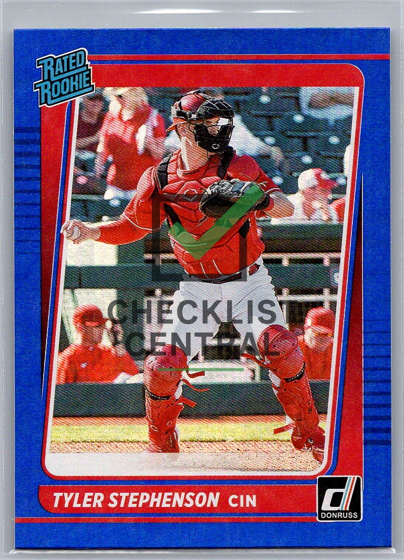 2021 Donruss Holo Blue Tyler Stephenson #57 - Rated Rookie