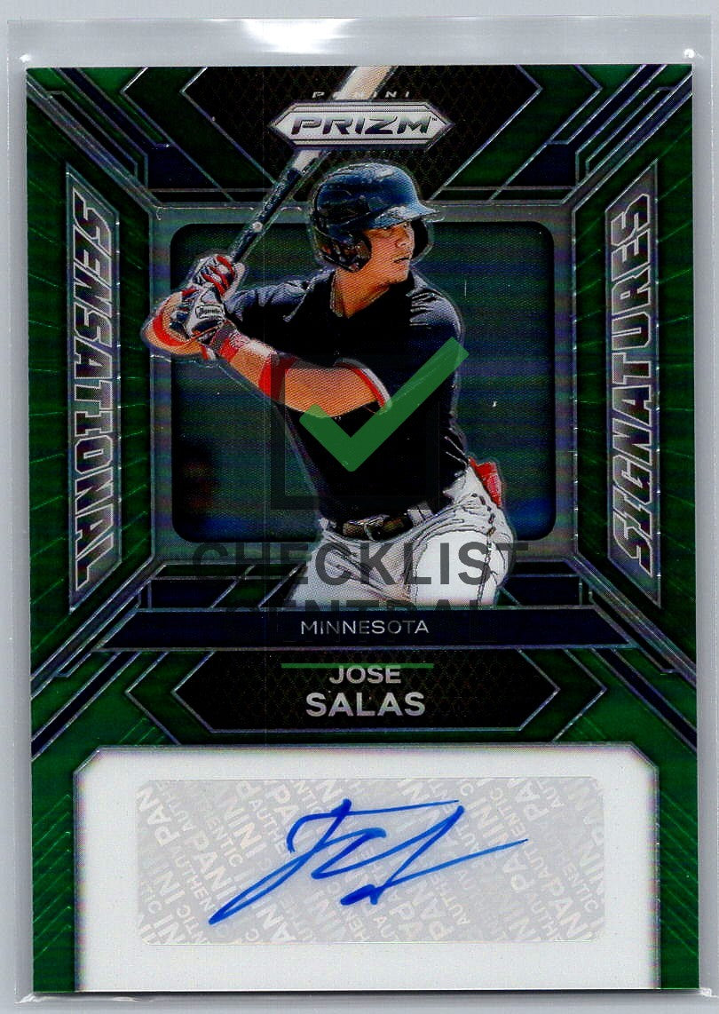 2024 Panini Prizm Sensational Signatures Prizms Green Jose Salas #SS-JS