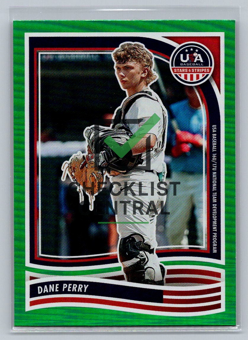 2024 Panini USA Baseball Stars & Stripes Green Dane Perry #145