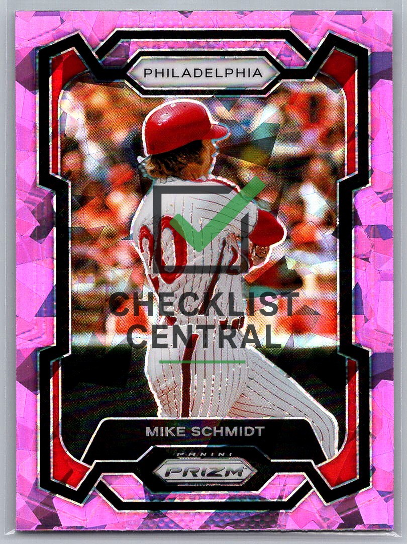 2024 Panini Prizm Prizms Pink Ice Mike Schmidt #73
