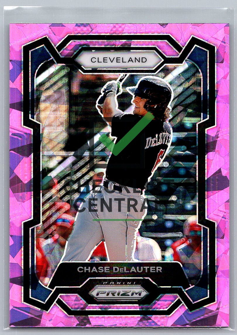2024 Panini Prizm Prizms Pink Ice Chase DeLauter #30