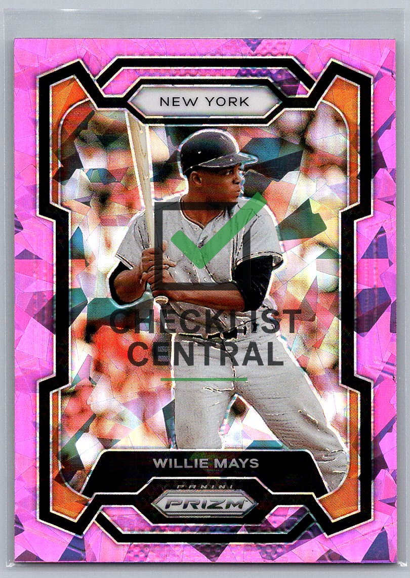 2024 Panini Prizm Prizms Pink Ice Willie Mays #10