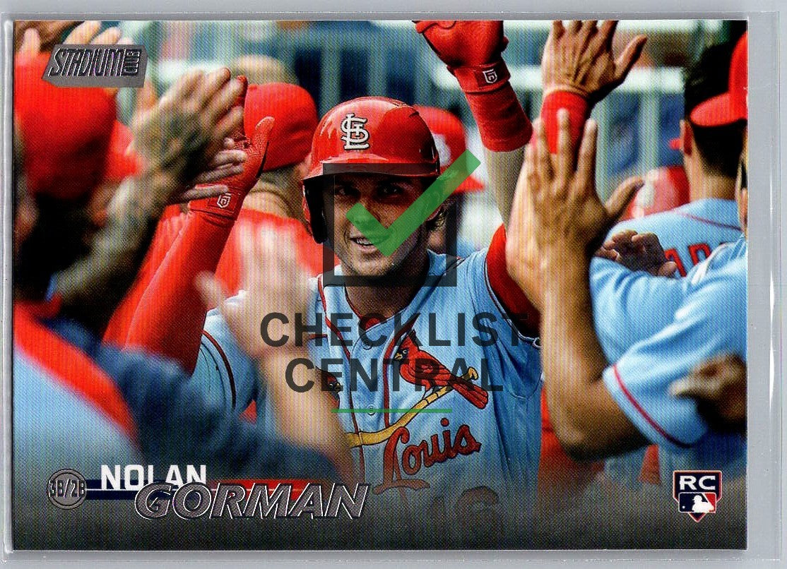 2023 Topps Stadium Club Nolan Gorman #186 RC