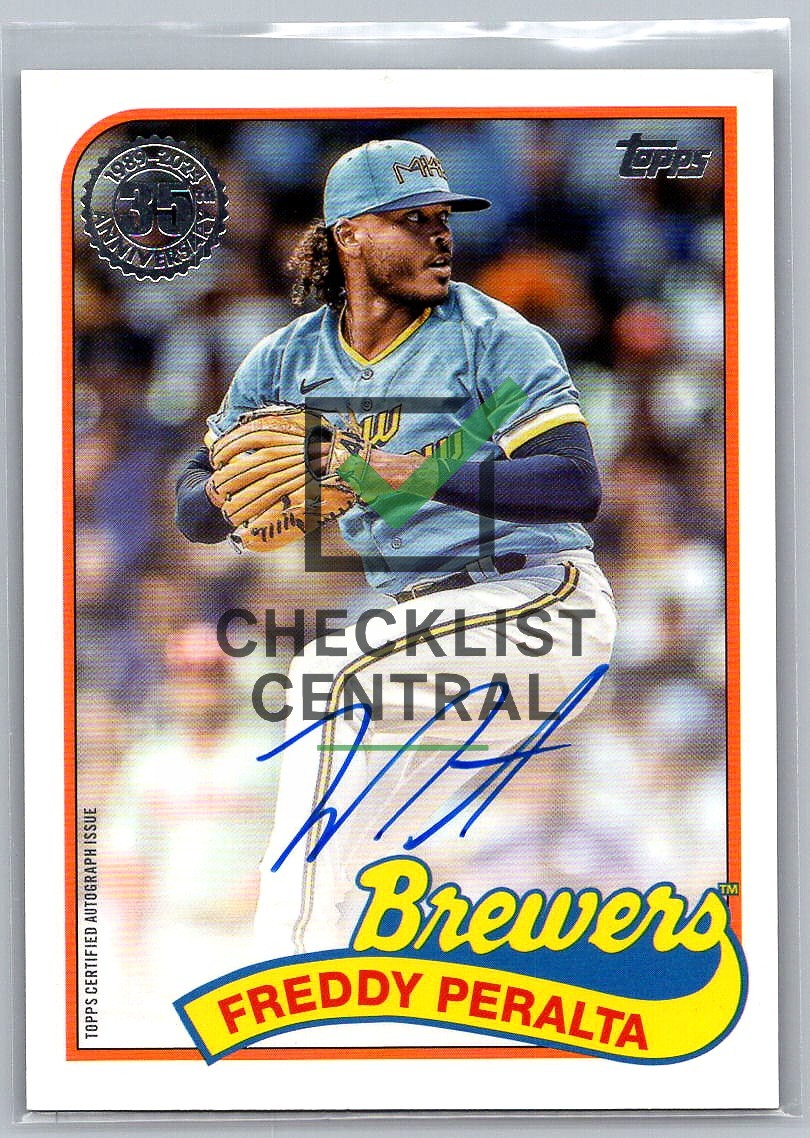 2024 Topps Update '89 Topps Baseball Autographs Freddy Peralta 89BA2-FP