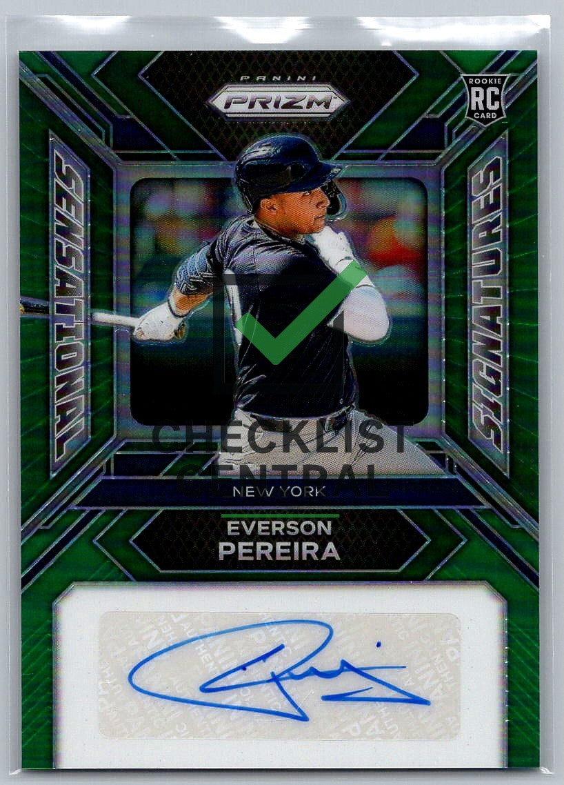 2024 Panini Prizm Sensational Signatures Prizms Green Everson Pereira #SS-EP