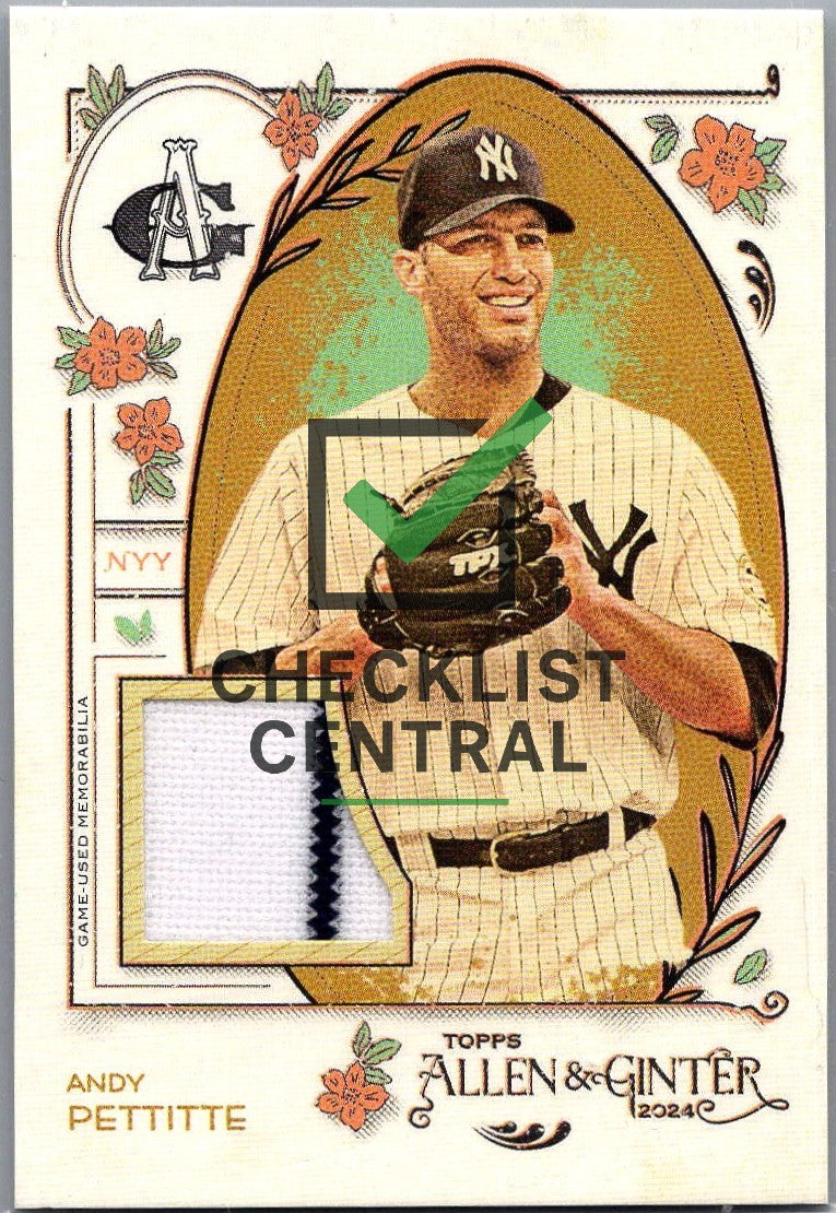2024 Topps Allen & Ginter Relics Andy Pettitte #AGR-AP