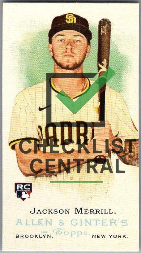 2024 Topps Allen & Ginter Mini Rookie Design Variations Jackson Merrill #RD-6