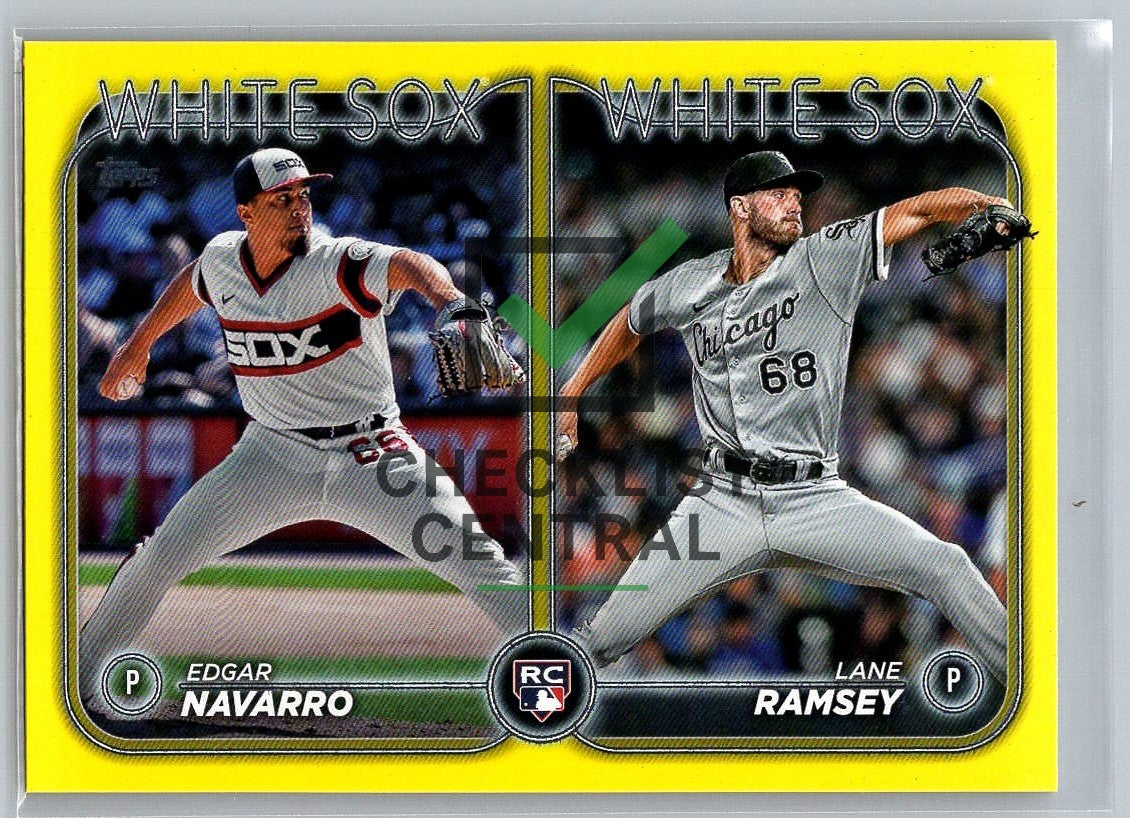 2024 Topps Update Yellow Edgar Navarro & Lane Ramsey #US128 -Rookie Combos