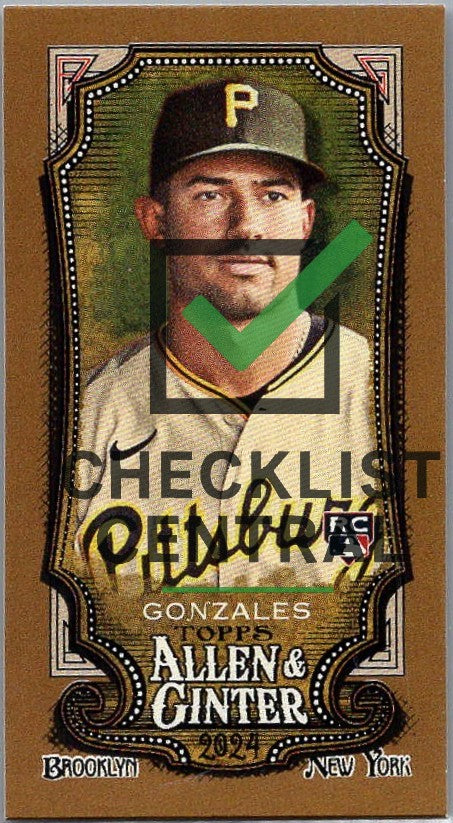 2024 Topps Allen & Ginter Mini Gold Border Nick Gonzalez #26