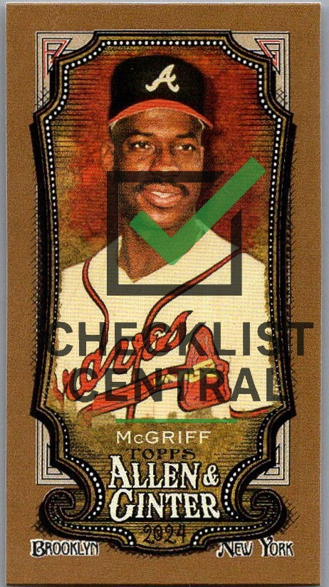 2024 Topps Allen & Ginter Mini Gold Border Fred McGriff #323