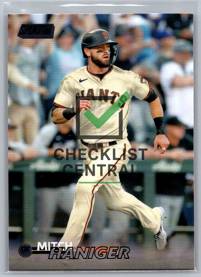 2023 Topps Stadium Club Black Foil Mitch Haniger #281