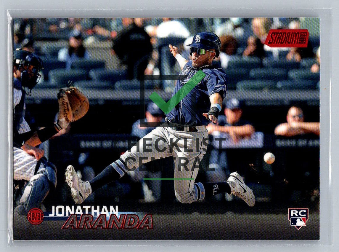 2023 Topps Stadium Club Red Foil Jonathan Aranda #196