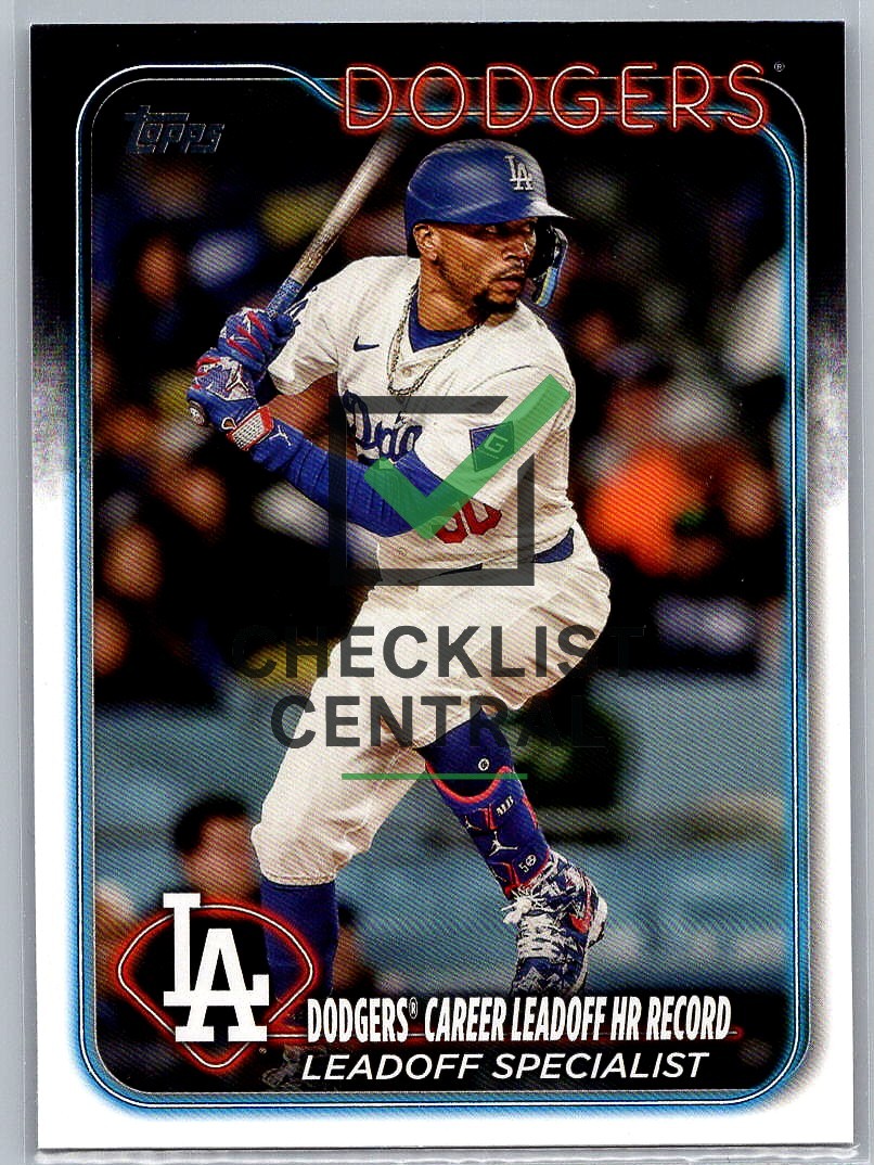 2024 Topps Update Mookie Betts #US334 - Dodgers Career Leadoff HR Record