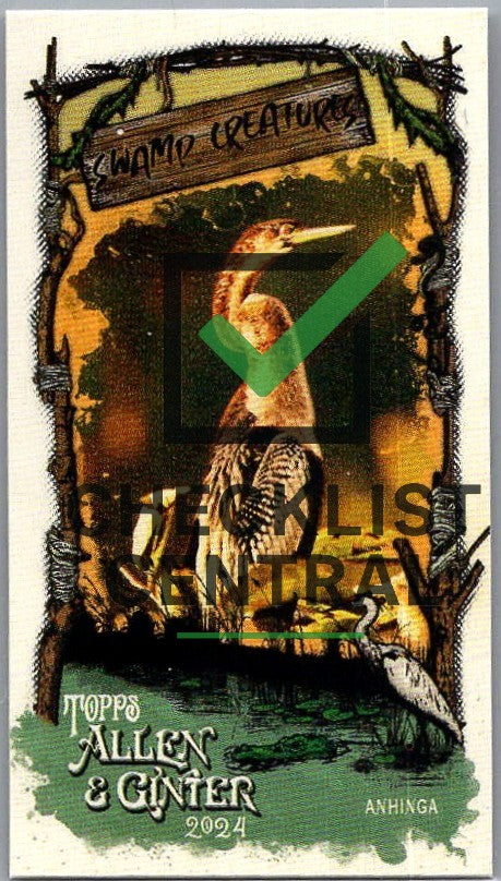 2024 Topps Allen & Ginter Mini Swamp Creatures Anhinga #SC-10