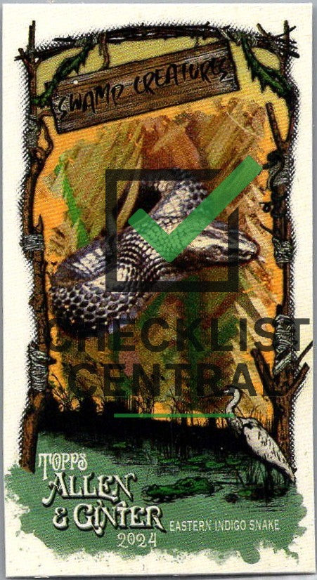 2024 Topps Allen & Ginter Mini Swamp Creatures Eastern Indigo Snake #SC-8