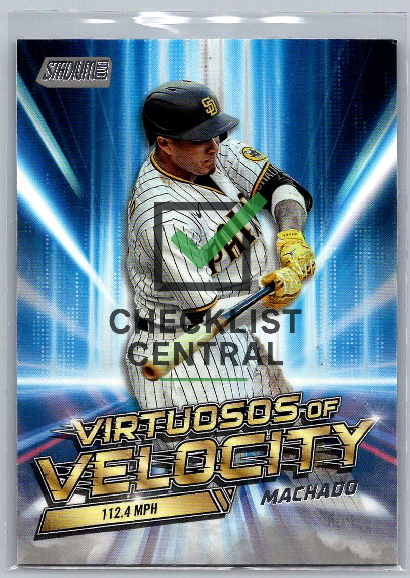2023 Topps Stadium Club Virtuosos of Velocity Manny Machado #VV-20