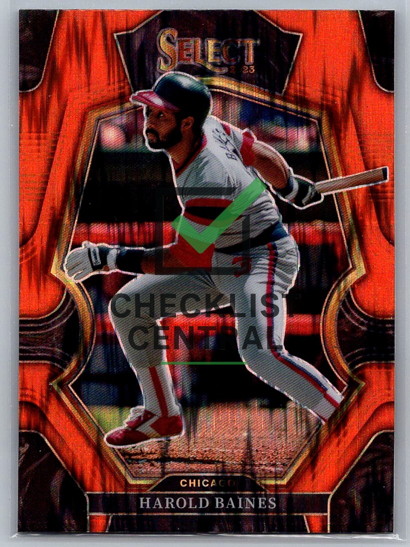 2023 Panini Select Prizms Orange Flash Harold Baines #134 - Premier Level