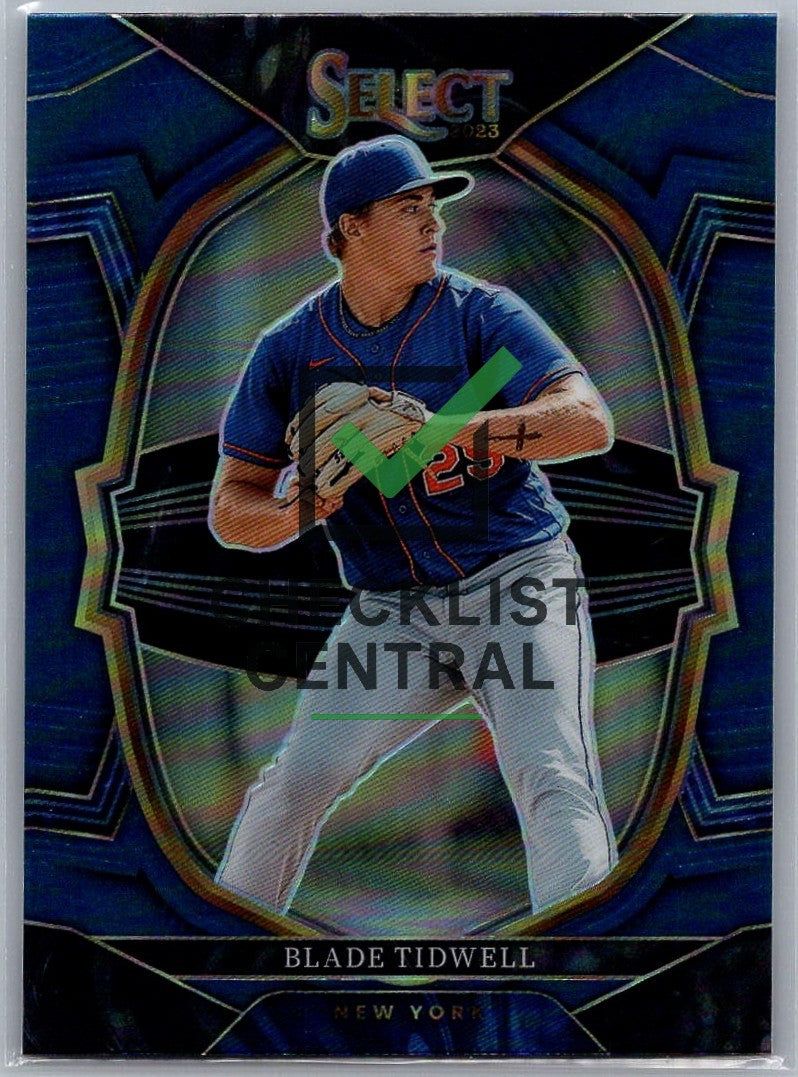 2023 Panini Select Prizms Blue Blade Tidwell #21