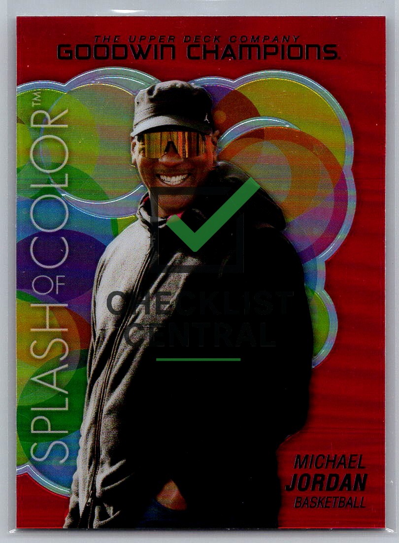 2023 Upper Deck Goodwin Champions Splash of Color Rainbow Red Michael Jordan #SCP-76