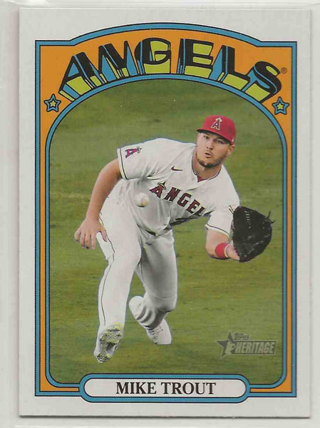2021 Topps Heritage Variation Mike Trout #169 - Action
