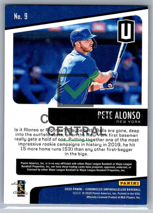 2020 Panini Unparalleled Pete Alonso #9