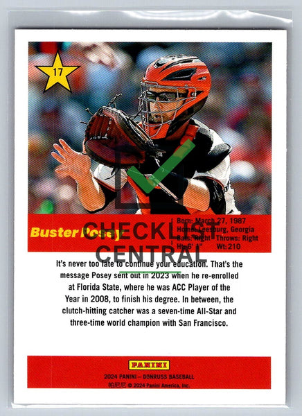 2024 Donruss Action All-Stars Buster Posey #17