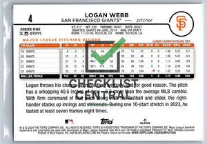 2024 Topps Logan Webb #4