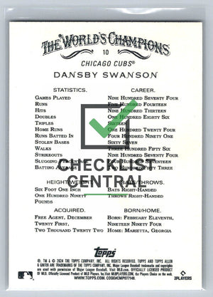 2024 Topps Allen & Ginter Dansby Swanson #10