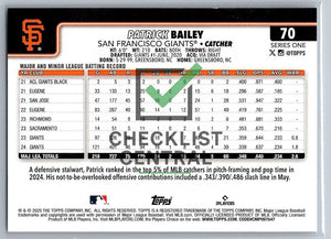 2025 Topps Patrick Bailey #70