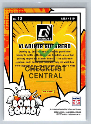 2024 Donruss Bomb Squad Vladimir Guerrero #10