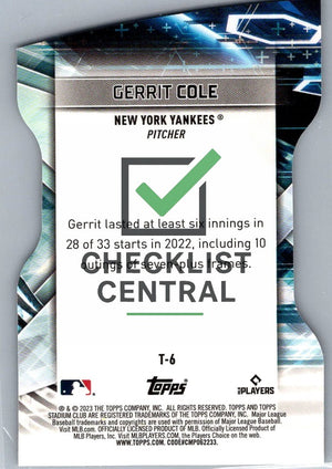 2023 Stadium Club Triumvirates Gerrit Cole #T-6