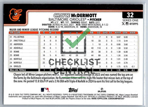 2025 Topps Chayce McDermott #32 RC