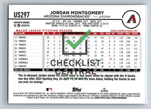 2024 Topps Update Silver Crackle Foilboard Jordan Montgomery #US297