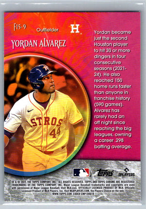 2025 Topps Chrome Fortune 15 Yordan Alvarez #F15-9