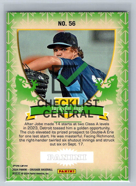 2024 Panini Crusade Crusade Jackson Jobe #56