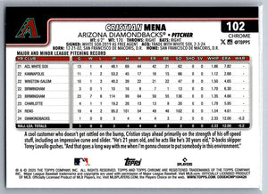 2025 Topps Chrome Cristian Mena #102 RC