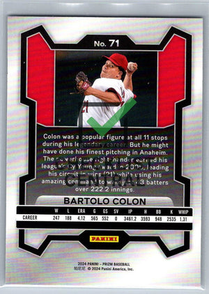 2024 Panini Prizm Bartolo Colon #71