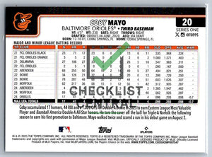 2025 Topps Coby Mayo #20