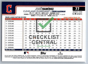 2025 Topps José Ramírez #77