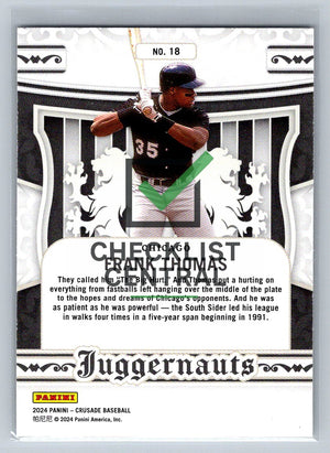 2024 Panini Crusade Juggernauts Frank Thomas #18