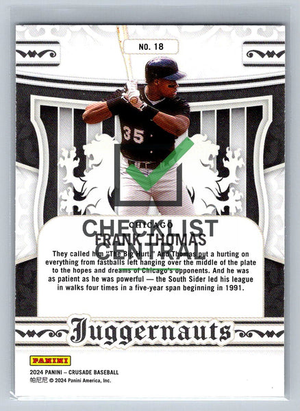2024 Panini Crusade Juggernauts Frank Thomas #18