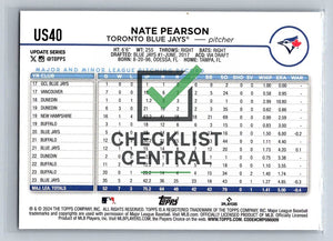 2024 Topps Update Silver Crackle Foilboard Nate Pearson #US40