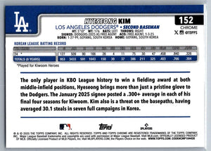 2025 Topps Chrome Hyeseong Kim #152 RC