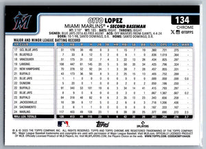 2025 Topps Chrome RayWave Refractors Otto Lopez #134