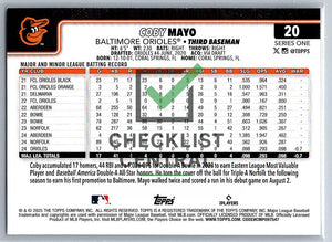 2025 Topps Coby Mayo #20