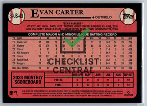 2024 Topps Update '89 Topps Evan Carter #89US-49