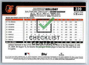 2025 Topps Jackson Holliday #220
