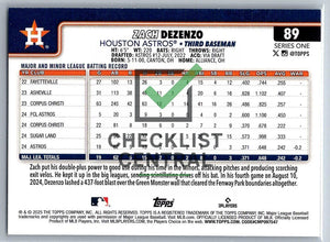 2025 Topps Zach Dezenzo #89 RC