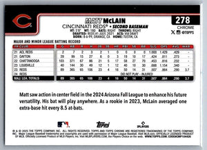 2025 Topps Chrome Matt McLain #278