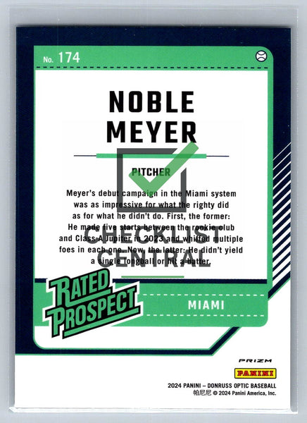 2024 Donruss Optic Holo Noble Meyer #174